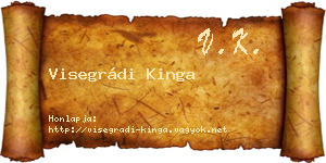Visegrádi Kinga névjegykártya